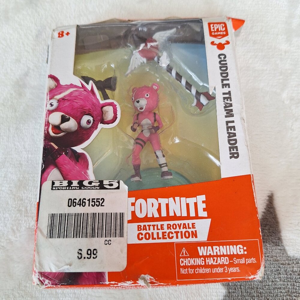 2018 Fortnite Battle Royale Collection Cuddle Team Leader 2" Figure Box Damaged‎